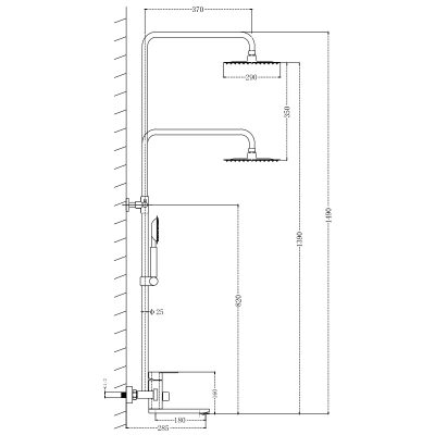 Душевая стойка со смесителем Frap F24805