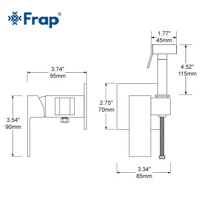 Смеситель с гигиеническим душем Frap F7506