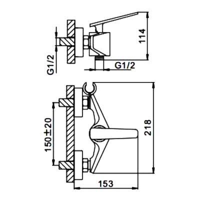 Смеситель для душа Frap F2057