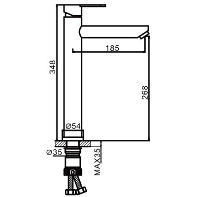 Смеситель для раковины Frap F10801-2