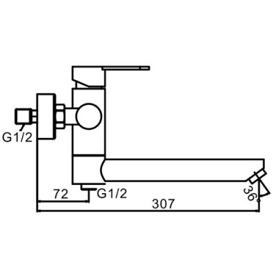 Смеситель для ванны Frap F32801