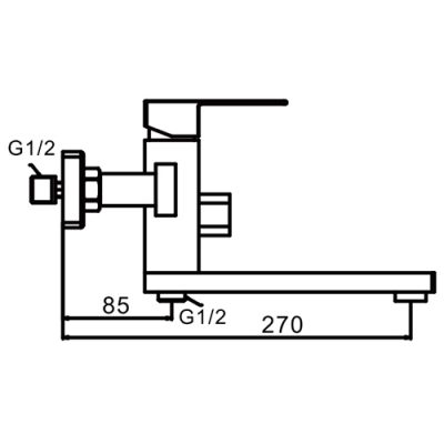 Смеситель для ванны Frap F32802