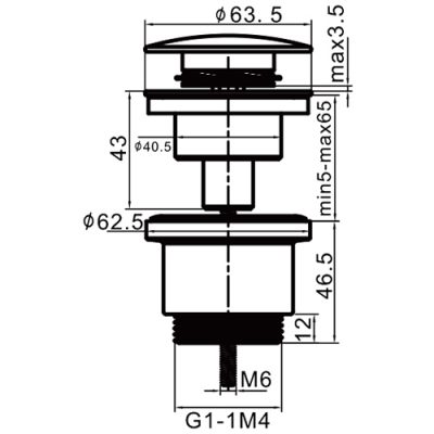 Донный клапан для раковины Frap F62-7