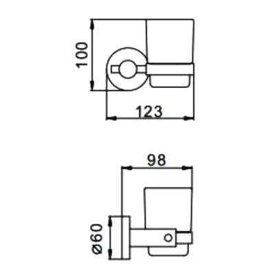 Держатель со стаканом Frap F30106