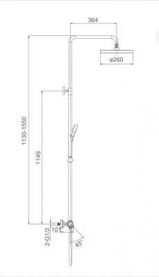 Душевая система с термостатом G2495-79