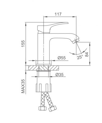 Смеситель для раковины F1075-6