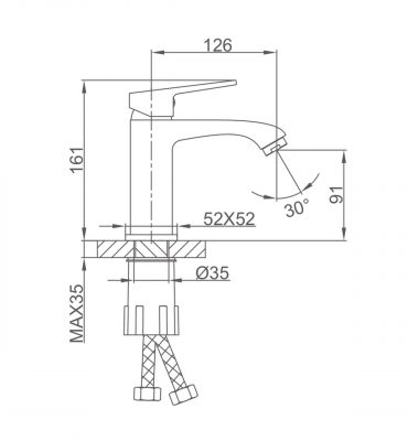 Смеситель для раковины F1076-3