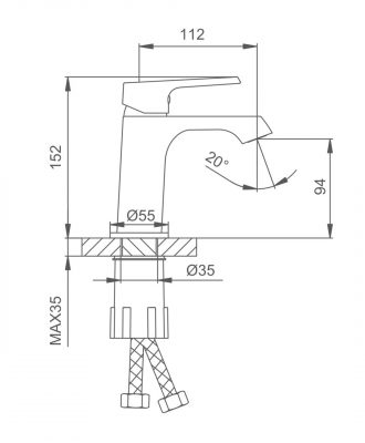 Смеситель для раковины F1071