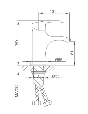 Смеситель для раковины F1069