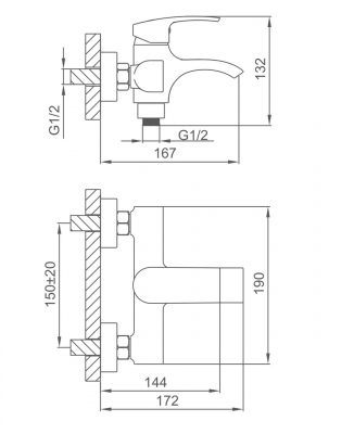 Смеситель для ванны F3269