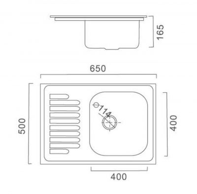 Кухонная мойка глянцевая Frap F65065