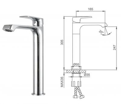 Смеситель для раковины  F1071-2