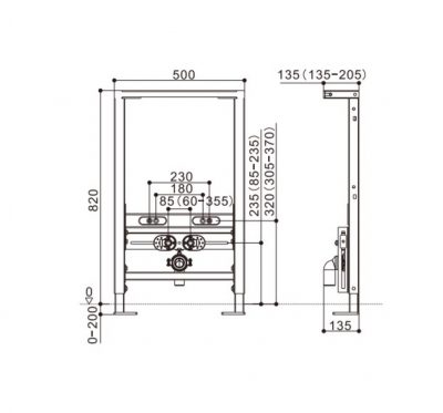 Инсталляция для биде GAPPO G30013A