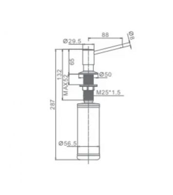 Кухонный дозатор для моющего средства RAGLO R720.01.03