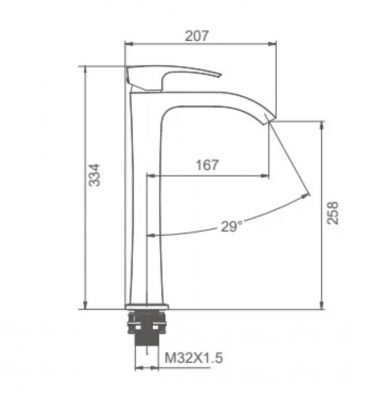 Смеситель для раковины G1007-81 высокий