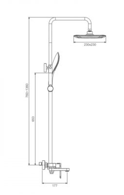 Душевая система, излив переключатель на лейку G2448-9