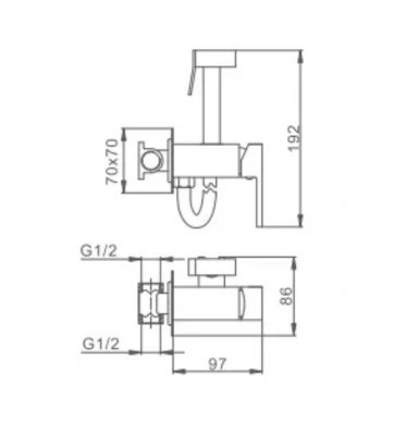 Гигиенический душ со смесителем F7506-9