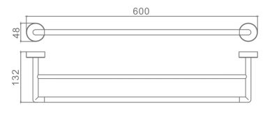 Полотенцедержатель двойной R320.09.33