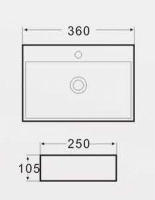 Раковина керамическая GAPPO К300