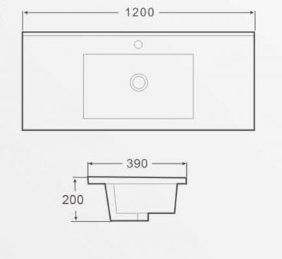 Раковина керамическая GAPPO 3050G-B-PV06