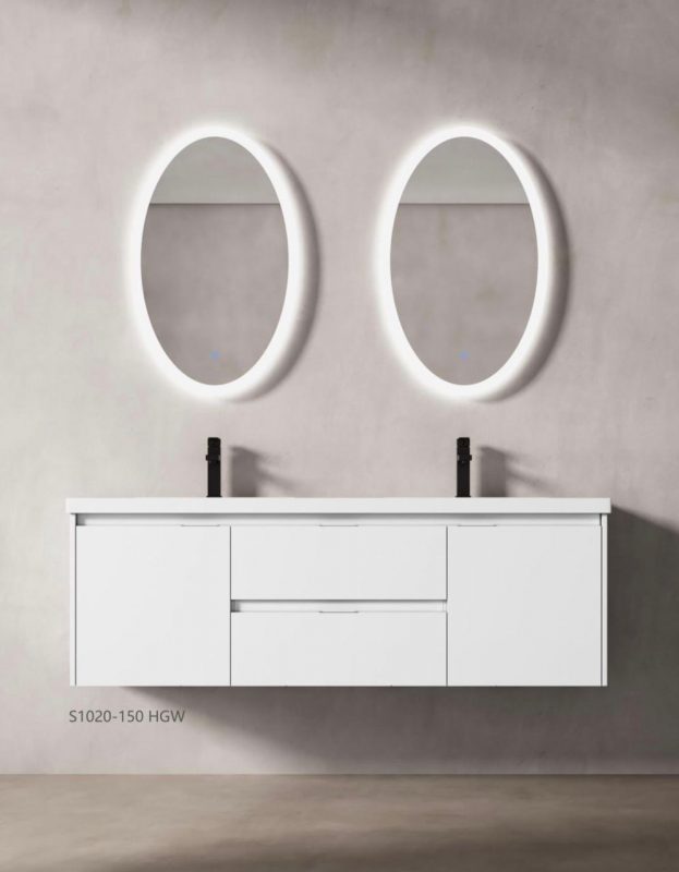 Мебель для ванной S1020-90HGW (раковина+тумба)