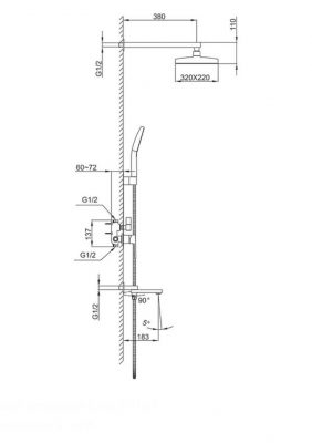 Встраиваемый душевой смеситель F7191-9