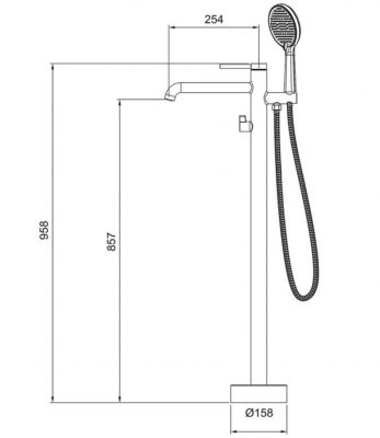 Напольный смеситель для ванны G3006-3