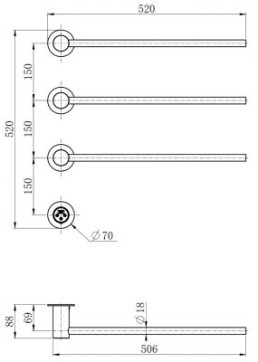 Полотенцесушитель GR1033-3