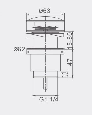 Донный клапан автомат F62-13